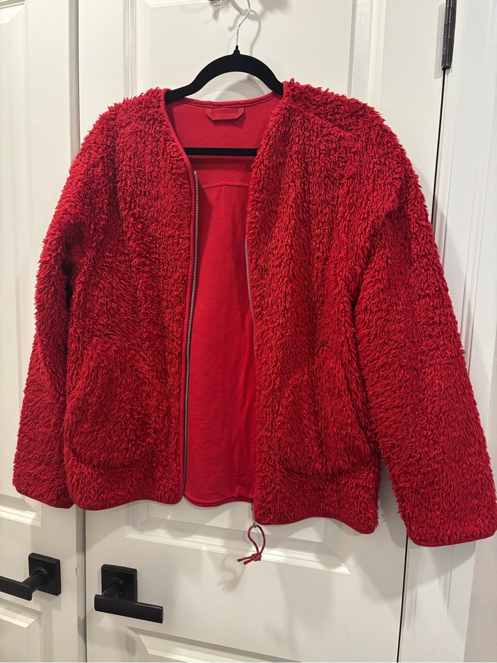 lululemon athletica Red Plush Sherpa Zip Jacket